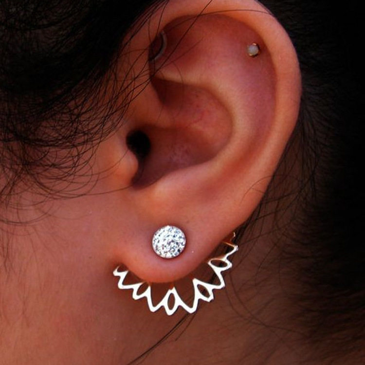 Серьги 2023 new crystal flower drop earrings for women fashion jewe 3099