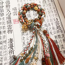 Alxa Dunhuang color hand-woven rope high-end retro Alxa new Tibetan hand-woven rope Gesang flower weaving