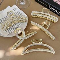 Korean high-end shark clip for women with large hair volume multi-metal hair clips for the back of the head hair grabbing clips hairpins for hair accessories