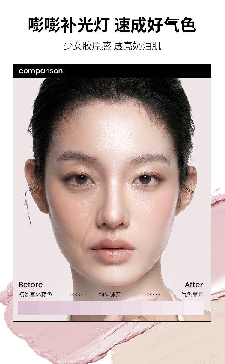 【Hong Kong Direct Mail】San Zi Tang Pop Highlight Stick 02 Snow White Pearl 4.4g Dewy Skin Makeup Effect