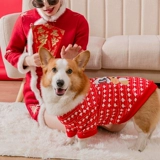 Новый год праздничная одежда Special Puppy Special Press для весенней одежды для собак с собаками среднего размера.