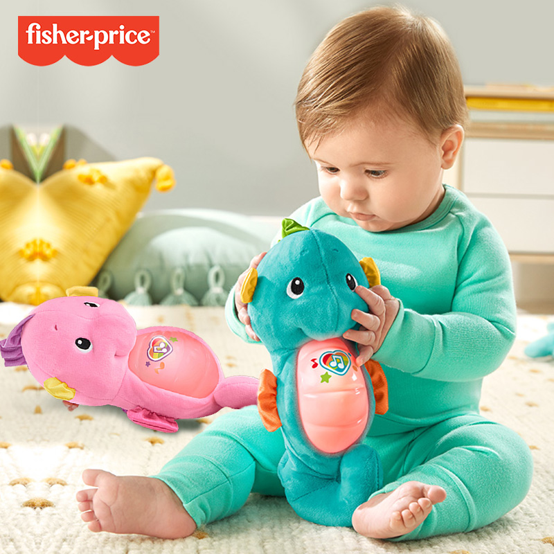 (New Year's gifts) Fisher Xiaohaima newborns music appeasement of cloud plush dolls for early education Puzzle Toys-Taobao