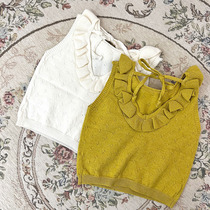 deer jonmi 2023 Summer Korean Style Toddlers Girls Knitted V