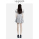 LULUALWAYS 신상 여름 시크 리본 라펠 하이웨이스트 쇼트 드레스