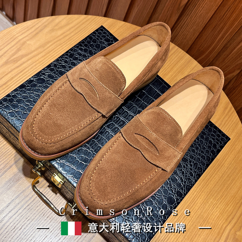 Cr Luxury Italian Spring, Autumn, and Winter Loafers for Men, Genuine Leather, Vintage Old Money Style, Casual Leather Shoes, Slip-On Shoes Cr Luxury Italian Spring, Autumn, and Winter Loafers for Men, Genuine Leather, Vintage Old Money Style, Casual Leather Shoes, Slip-On Shoes