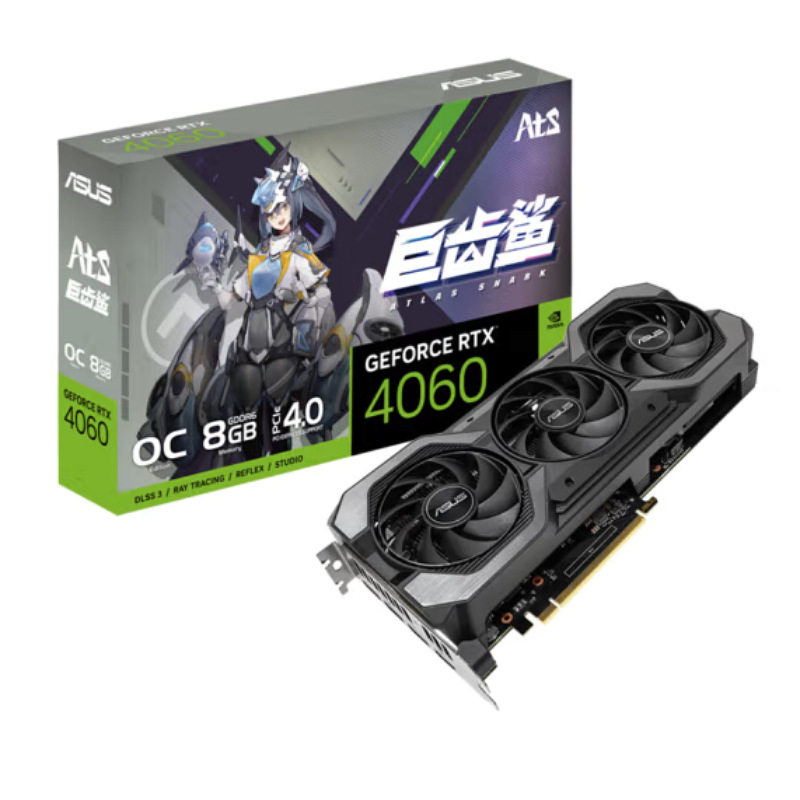 Megalodon ATS GeForce RTX4060-O8G-V2-ИГРОВАЯ видеокарта для игровых компьютеров