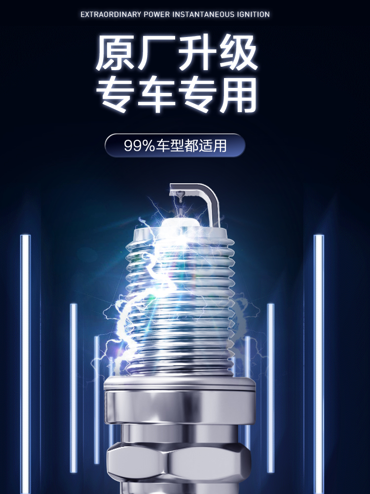 Toyota-Specific Spark Plugs for Corolla, Camry, Levin, Corolla Altis, Highlander, Rav4, Compatible with Original Dual Iridium Gold