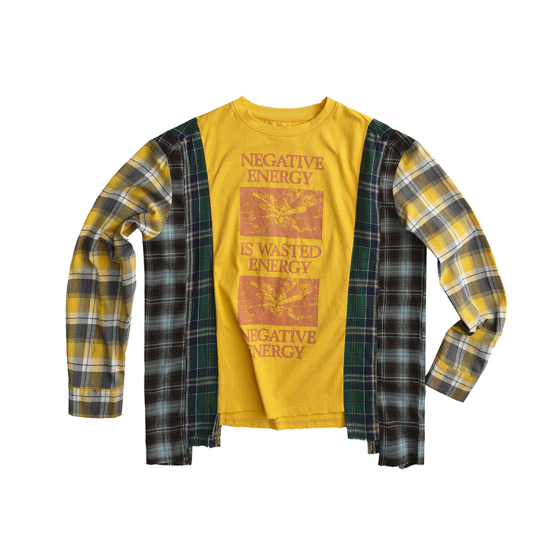 Luuucam Plaid Patchwork Fake Two-Piece Long-Sleeve T-Shirt Deconstructed and Restructured Distressed Frayed Edge Color-Blocked Printed Top Luuucam Plaid Patchwork Fake Two-Piece Long-Sleeve T-Shirt Deconstructed and Restructured Distressed Frayed Edge Color-Blocked Printed Top