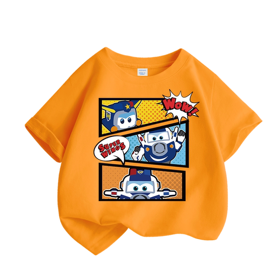 
Super Fighter ip Bennilu children's clothing children's t-shirt short-sleeved pure cotton boy top boy summer clothing T-shirt clothes