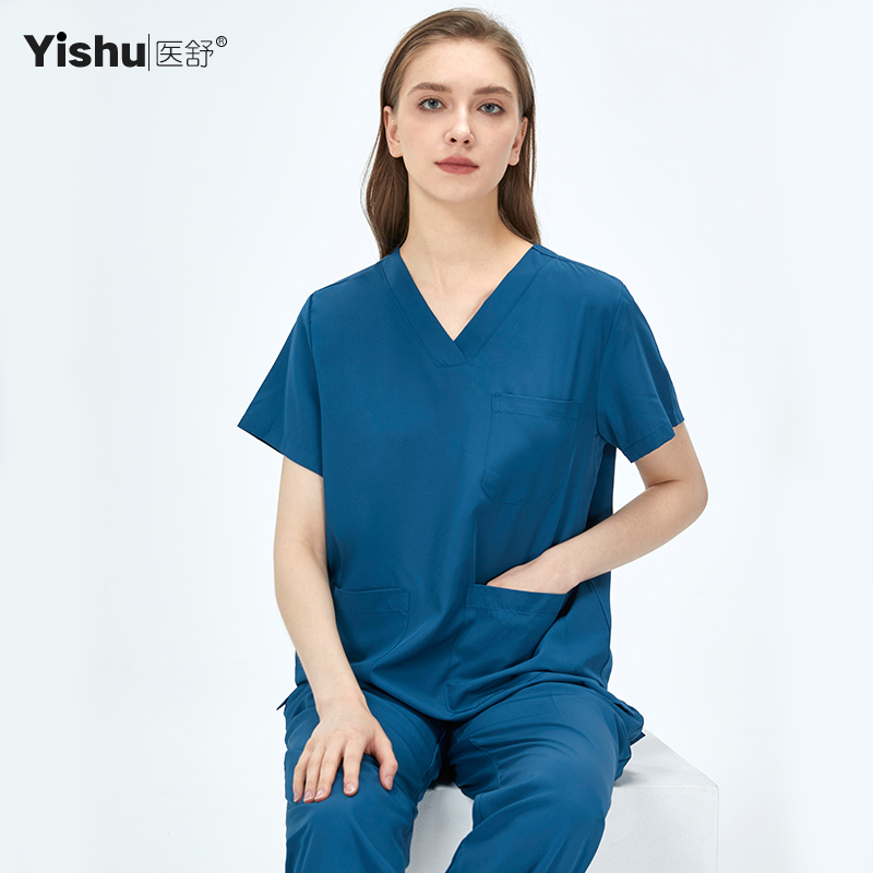 速乾性の手洗い服、手術着、伸縮性のある男女の長袖と半袖、手術室口腔診療所の作業服、医師の手ブラッシング服