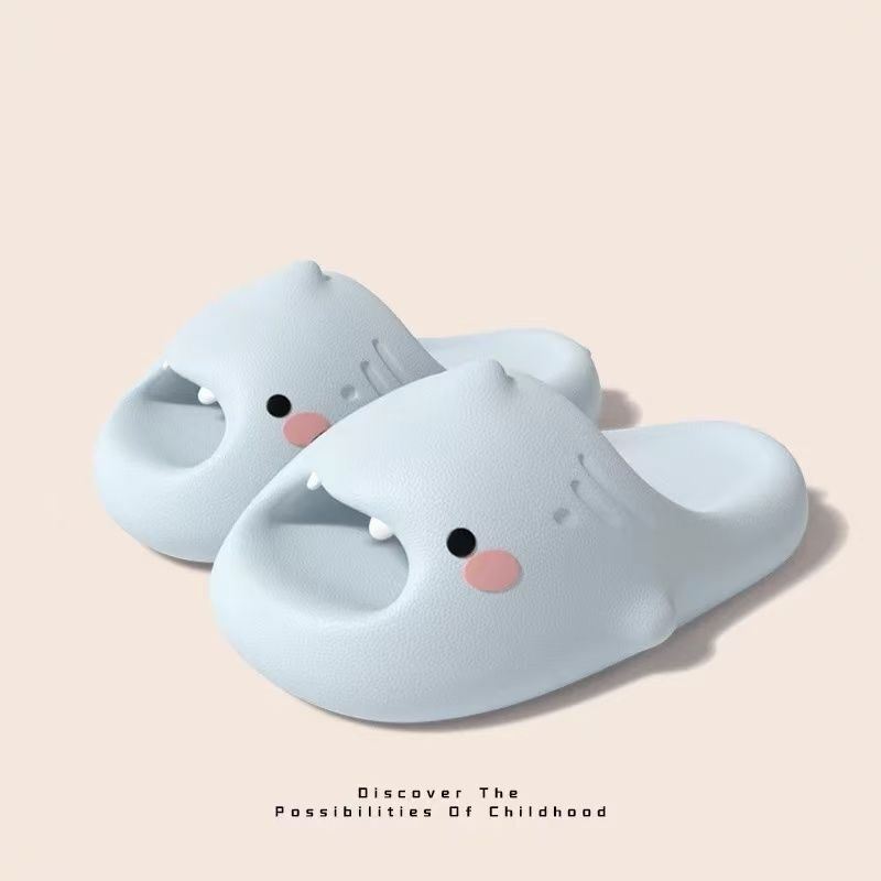 Internet Celebrity Cartoon Shark Slippers for Women, Summer 2026 New Stylish Anti-Slip and Odor-Resistant Cool Slippers for Students' Dormitories