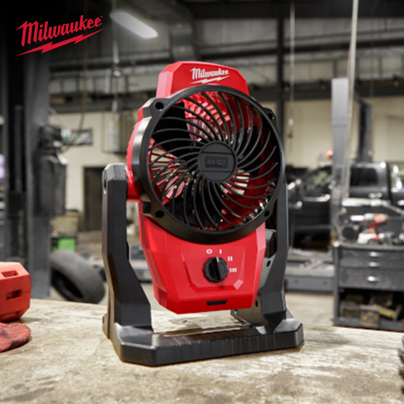 Milwaukee Rechargeable Fan Outdoor Tool Wall-Mounted 360-Degree Rotation 12V Milwaukee Rechargeable Fan Outdoor Tool Wall-Mounted 360-Degree Rotation 12V