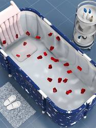 Couple's Double Bathtub, Adult Foldable Heated Bathing Tub, Household Bidet, Full-Body Bathtub, Adult Essential