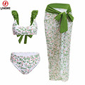 Женская плавках lanswe vintage print split bikini swimwear women set straple OTHER