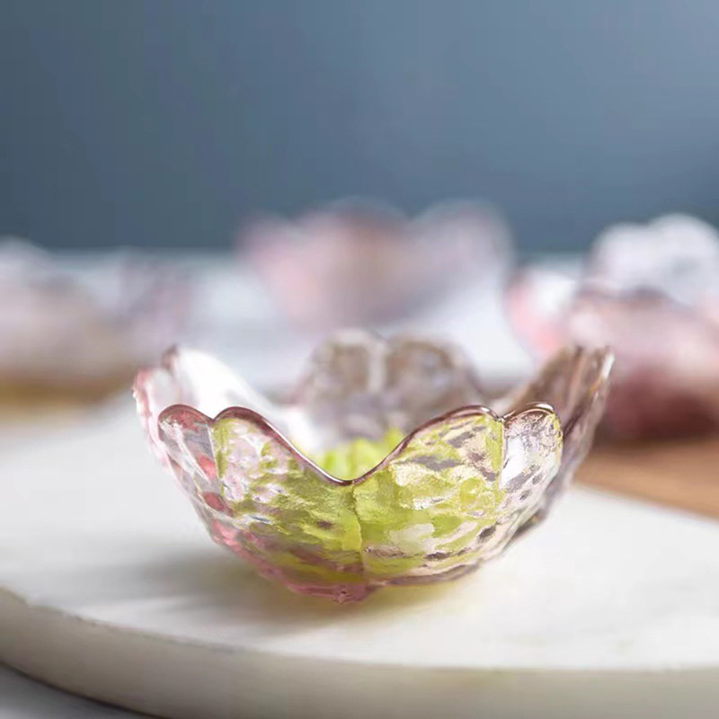 Европейская столовая вилка small glass dish nordic style gold inlay glass sauce bowl mi