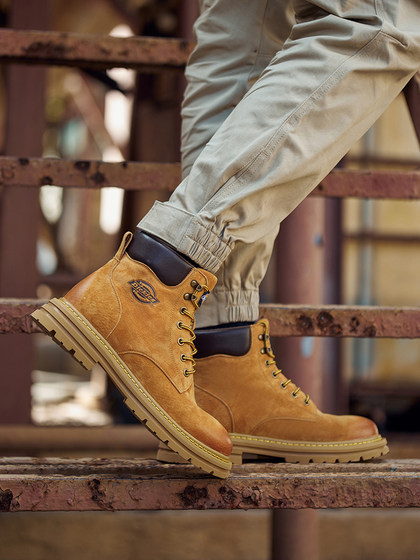 Dickies靴子男2024年冬季新款马丁靴男厚底英伦风工装靴情侣短靴