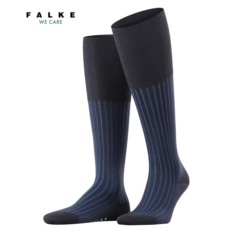 German Imported In-Stock Falke Shadow Men's Business Cotton Two-Tone Vertical Striped Autumn and Winter High Socks 15648 German Imported In-Stock Falke Shadow Men's Business Cotton Two-Tone Vertical Striped Autumn and Winter High Socks 15648