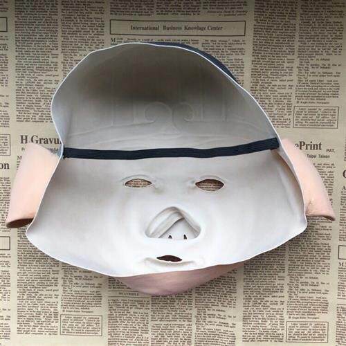 New products Pig Eight Ring Masks Latex Adults Cos Cos West Cruise the Halloween Horror Pig Hat Headgear Clothing Pig Octaban-Taobao