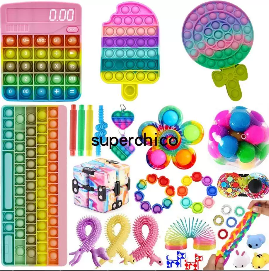 [Набор игрушек-кукол Fidget poppet poke bue Toys suit bue pop it]