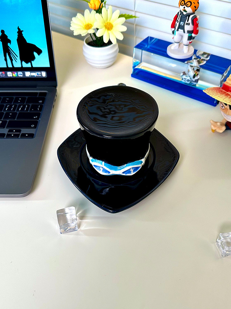 Collectible Asl Hat Ceramic Cup Ace Luffy Sabo Collection White Cloud Clay Mark Limited Edition 5000 Sets Figurine