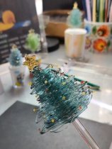 Zibo Glass Brushed Christmas Tree Christmas Gifts Christmas Tree Glass Crafts Desktop Ornaments Handmade Decoration