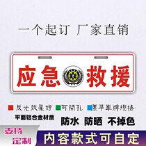 Emergency rescue license plate emergency communication fire road command plate reflective sub-plate car personalized decorative plate can be customized