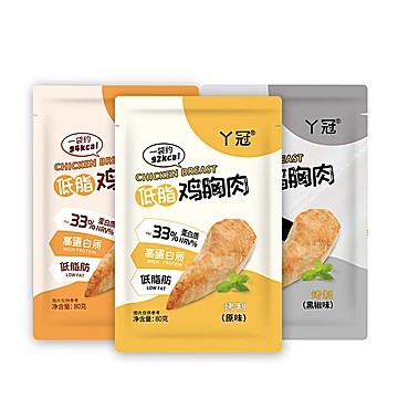 80g*4袋【轩哥推荐】丫冠低脂鸡胸肉
