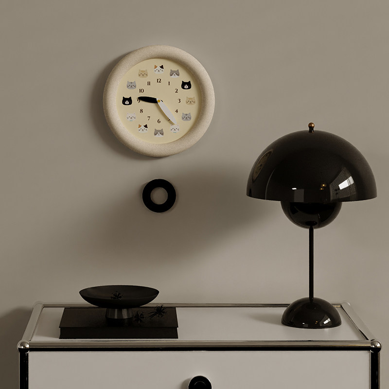 Nordic Style Simple and Elegant Room Living Room Home Wall Clock High-End Design Bedroom Ultra-Quiet