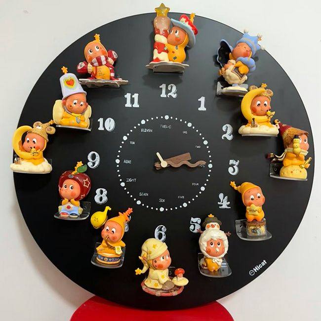 Blind Box Wall Clock Blackboard Iron Magnet Magnetic Wall Hanging DIY Clock Art Table Living Room Home Decoration