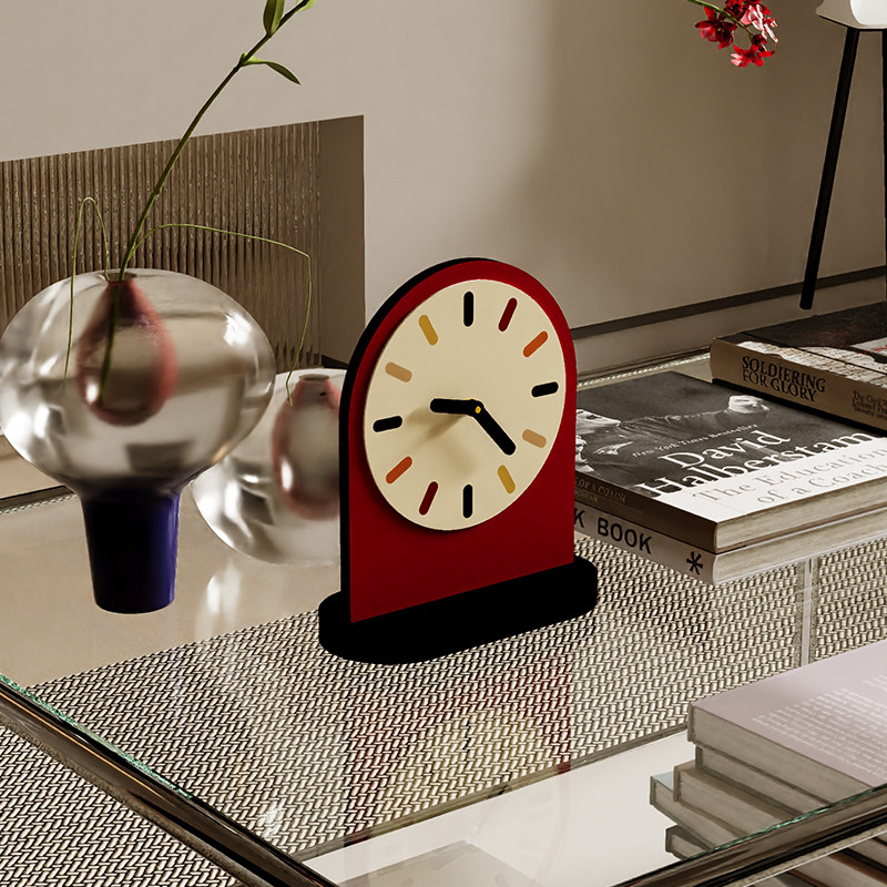 Modern Minimalist Internet-Famous Desktop Creative Ultra-Quiet Clock Table Clock Room Decoration 2023 Designer New Model