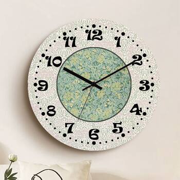 French Retro Restaurant Vintage Clock French Antique Pattern Wall Clock Living Room Silent Clock Wall Hanging