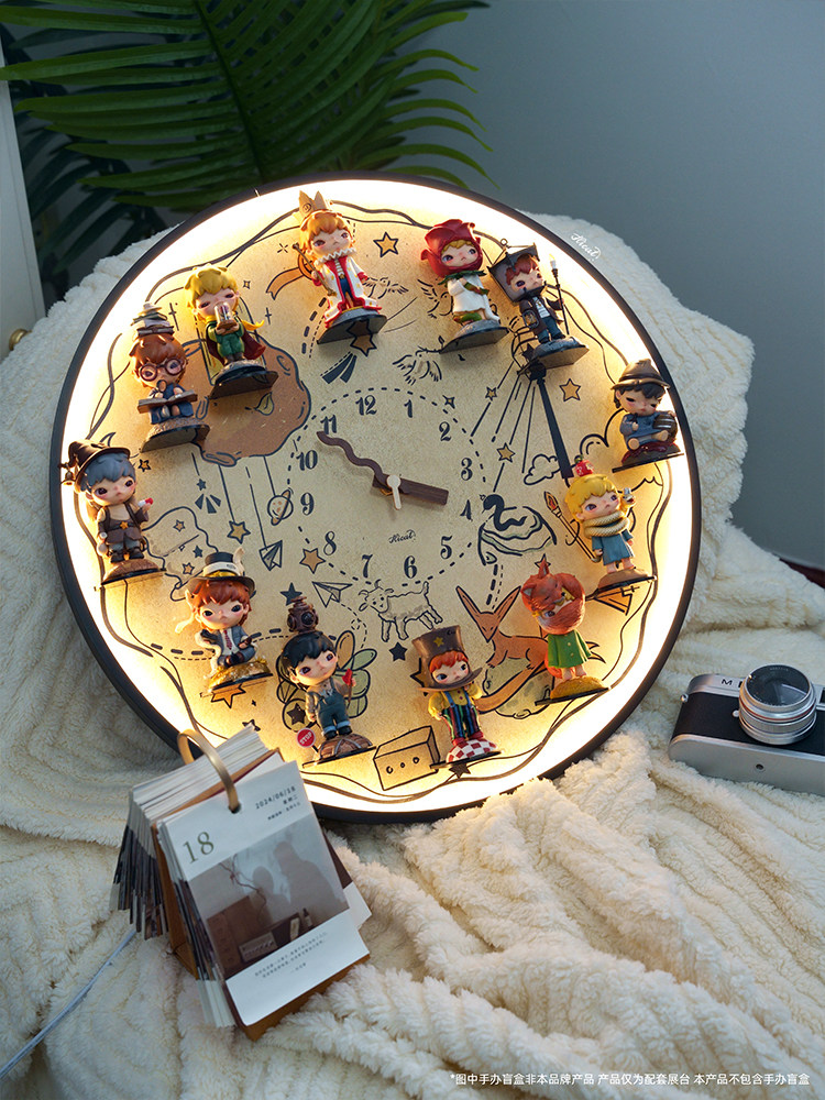 Hicat Ono Series Blind Box DIY Display Stand Wall Clock Cartoon Simple Silent Wall Decoration Clock