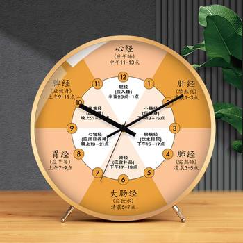 Meridian Flow Traditional Chinese Medicine Health Creative Desk Clock Beauty Salon Spa Silent Desk Clock Living Room Desk Clock