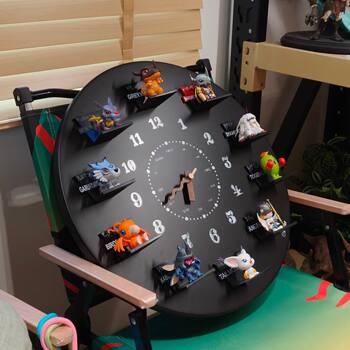 Blind Box Iron Wall Clock Star Man Hirono Little Prince Clock Creative Magnetic Iron Wall Clock White Wall Decoration Clock