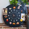 Retro Blackboard Wall Clock Magnet Pastoral DIY Magnetic Wall Hanging High-End Art Clock Living Room Home Decoration Clock