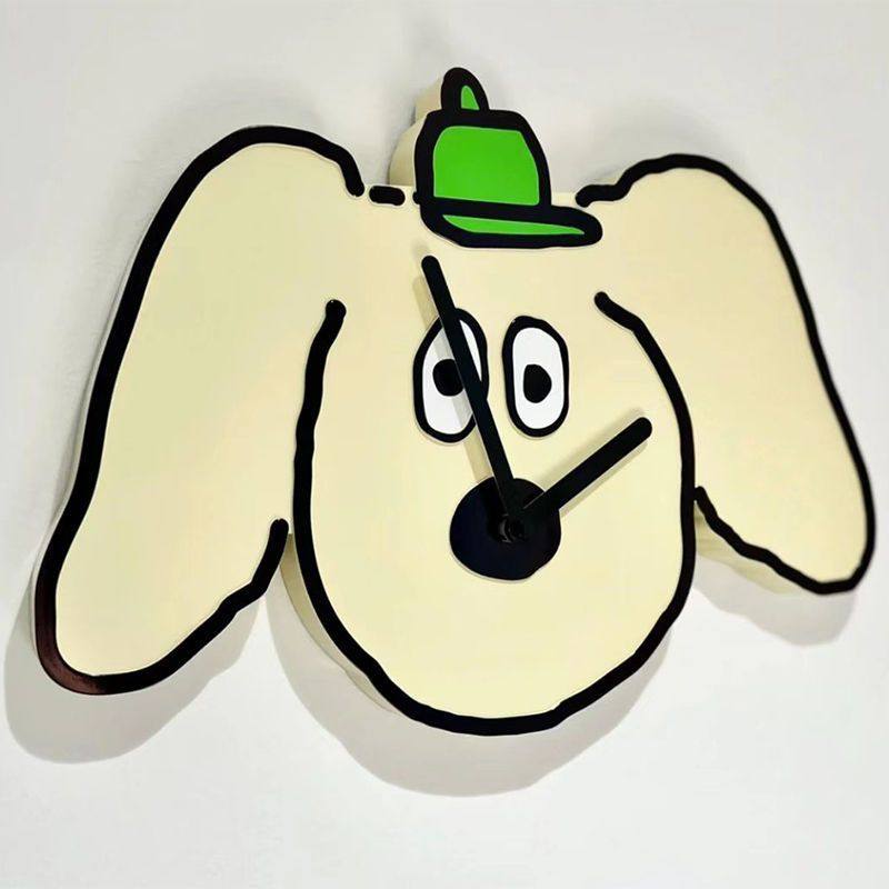 Korean Romane Creative Cute Clock for Living Room and Bedroom, Household Cartoon Anime Silent Wall Clock