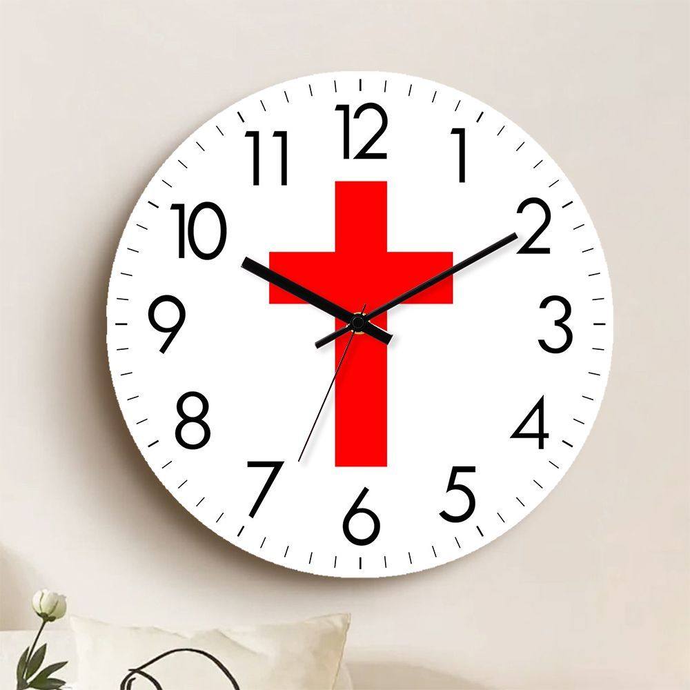 Creative Cross Living Room Wall Clock Bedroom Wall Hanging Silent Clock Simple Living Room Bedroom Silent Watch
