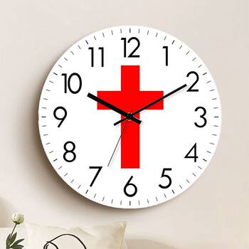 Creative Cross Living Room Wall Clock Bedroom Wall Hanging Silent Clock Simple Living Room Bedroom Silent Watch