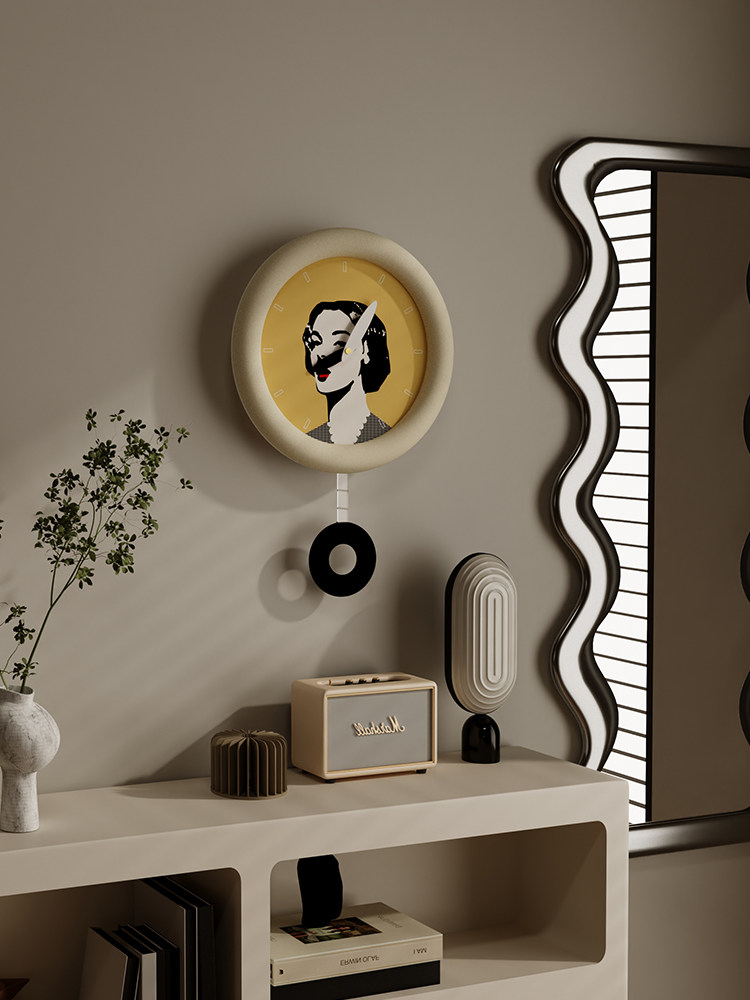 Artistic Decorative Clock Wall Hanging for Living Room and Bedroom, Silent and Ultra-Quiet, Home Use, Creative, Simple, Modern, High-End Design