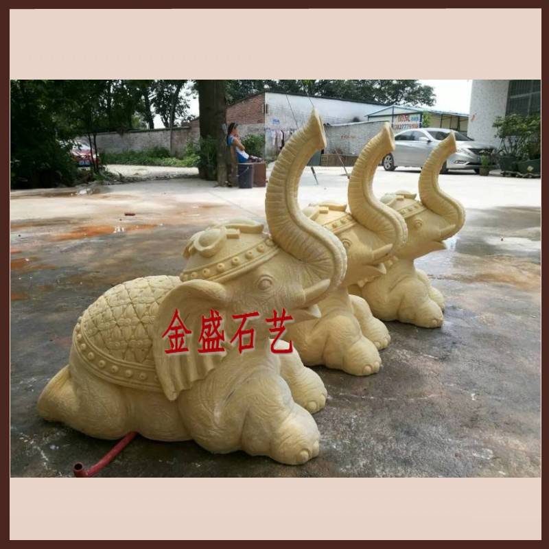 Special Price Sandstone Relief Elephant Spray Pool Garden Forest Landscape Sculpture GRP Fountain Hotel Villa Decorative materials-Taobao