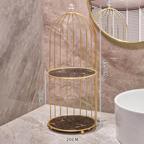 Light luxury bathroom storage rack bathroom toilet hand washing countertop cosmetics storage box desktop dressing table rack