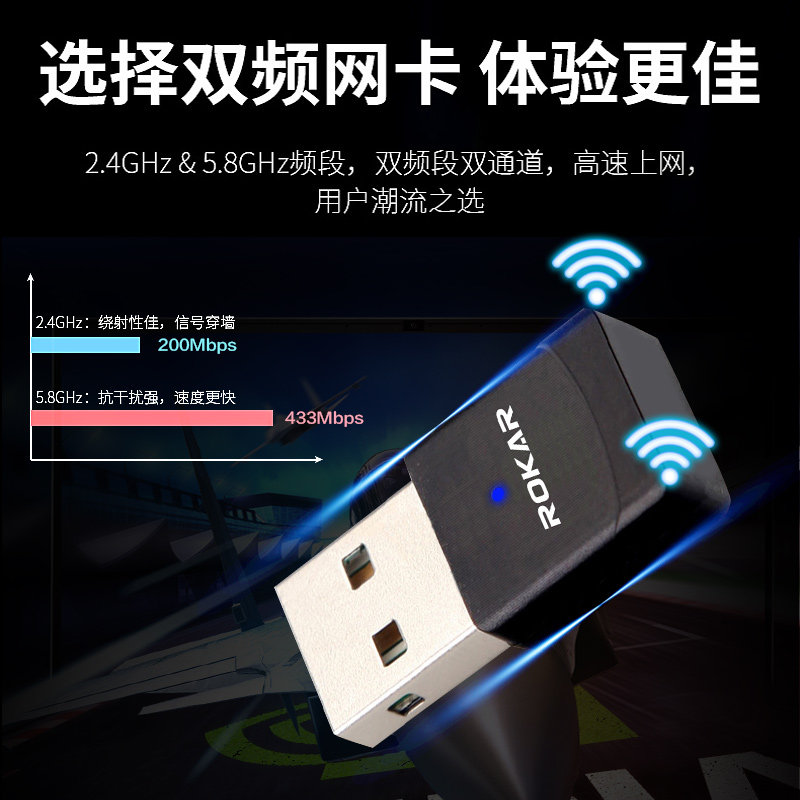 [Fast Shipping]Wifi6 Driver-Free Wireless Network Card USB Desktop Computer Wifi Receiver 5g Desktop Internet Mini External Network Signal Transmitter Laptop Home Portable