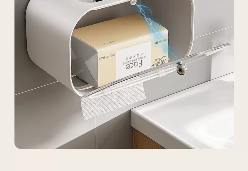 Hộp đựng khăn giấy phòng tắm Lendu không đục lỗ giấy vệ sinh giá treo giấy vệ sinh hộp giấy cuộn treo tường chống thấm nước