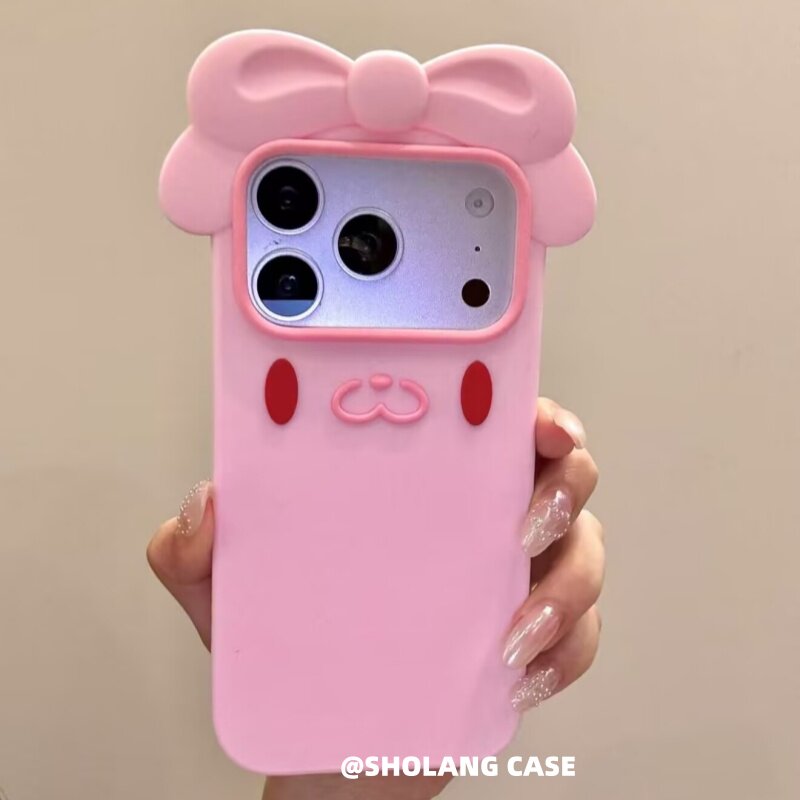 Pink Bunny Bloody Bear Creature iPhone Case