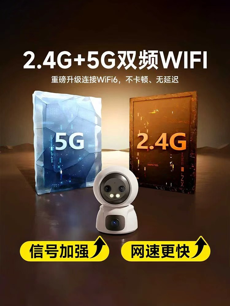 Wireless Surveillance Smart Camera for Home Use, Remote 4K High-Definition 360-Degree No Blind Spots Outdoor and Indoor Caregiver g