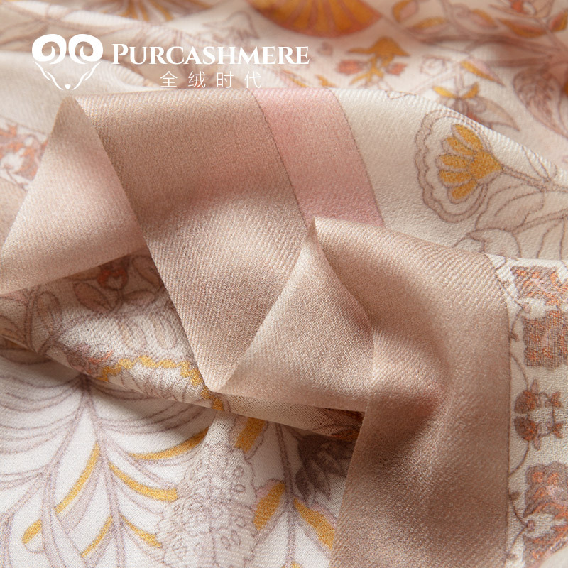Pure Cashmere Cashmere Scarf, Ring Velvet Shawl for Women, Lightweight Air-Conditioning Outerwear for Spring and Summer
