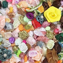 (Bow small rose flower material) said about Jin ribbon DIY accessories handmade hair accessories about 1000