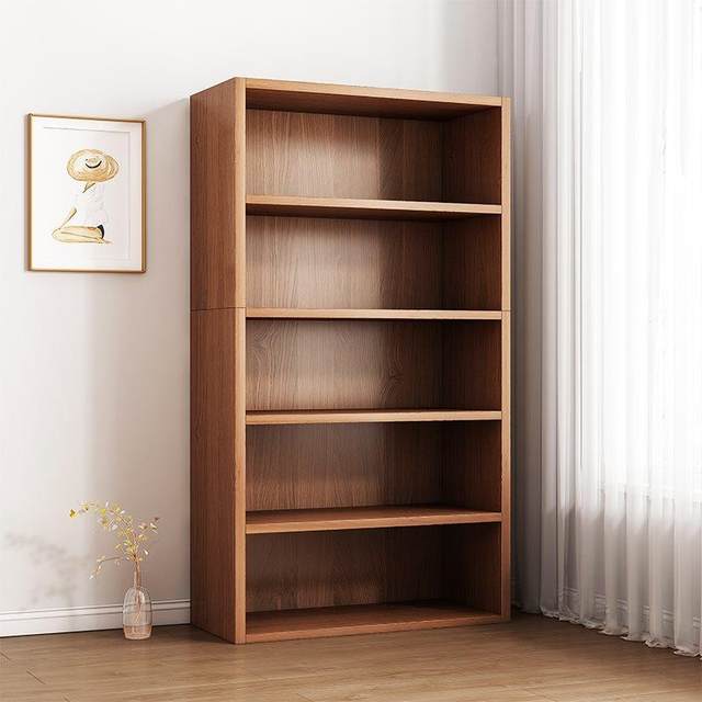Simple bookcase shelf storage shelf against the wall and floor-to-ground multi-layer living room cabinet bedroom household storage storage cabinet layered bookcase