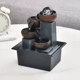 Маленькая проточная вода фонтана гостиная для набора богатства фэн -шуи колесного настольного настольного настольного управления офис украшения воды