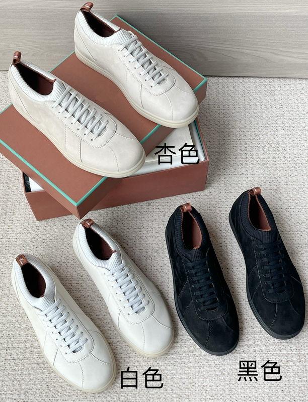 New Lp Leather Men's Casual Business Sneakers, Low-Top Genuine Leather Lace-Up Versatile Fashion Lightweight German Training Shoes